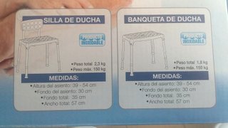 Silla de ducha - marca AYUDAS DINAMICAS