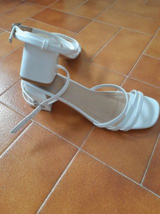 Sandalias Mari Paz Tacon Blanco