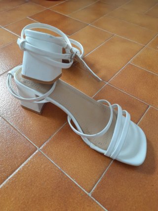 Sandalias Mari Paz Tacon Blanco