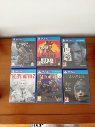 Lote 6 Juegos PS4: Assassin's Creed, Red Dead 2, T