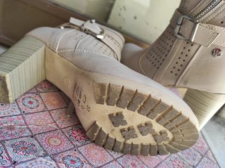 Tronchetti donna beige n.37 colore beige/ghiaccio.