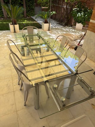 Mesa extensible cristal 140-200cm