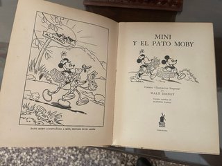 MINI Y EL PATO MOBY WALT DISNEY ORIGINAL  1934