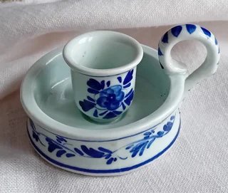 Delfts blauw 646 Holland Vtg Portacandela