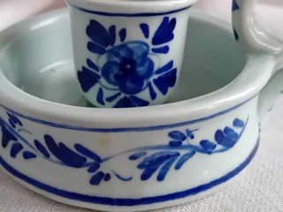 Delfts blauw 646 Holland Vtg Portacandela