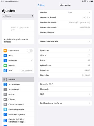 iPad Air Gris Espacial