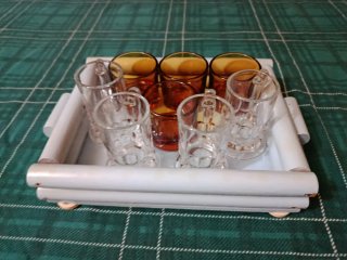 Set di 6 bicchieri da shot vintage Duralex in vetro