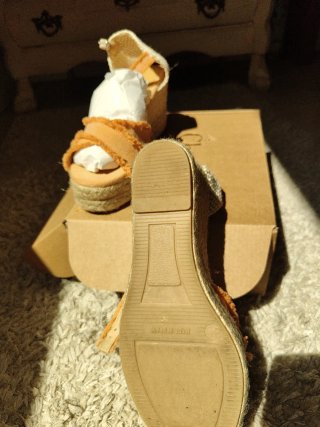 Cuñas esparto naranja t.39. Más zapatos en mi perf