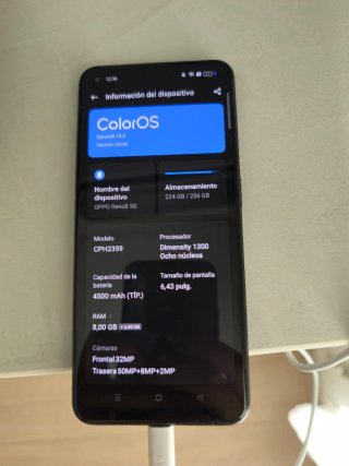 OPPO Reno8 5G Nero (256 GB/8 GB RAM espandibili)