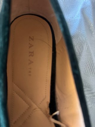 Mocasines Zara Mujer Verde Talla 42