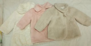 Lote 3 abrigos de pelo bebé