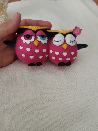 Pack figuras decorativas oveja y búhos
