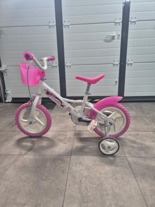 Bicicleta infantil niña rosa y blanca