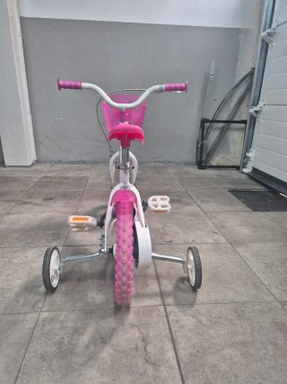 Bicicleta infantil niña rosa y blanca