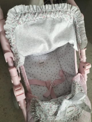 Carrito de muñecas rosa floral