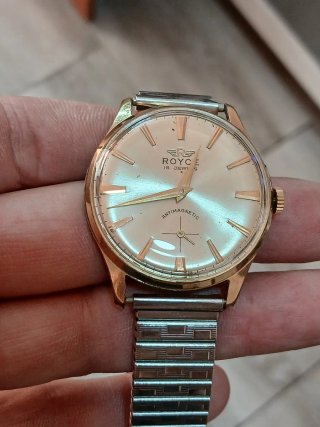 Reloj Royce Cuerda Caballero Vintage Oro/Plata