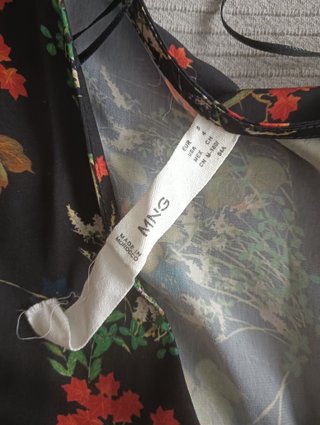 Vestido Mango estampado oriental manga larga