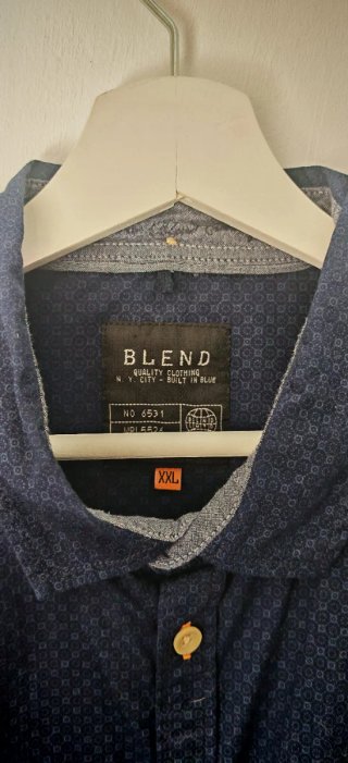 Camisa Blend azul, hombre, t. XXL