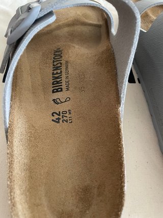 Sandalias Birkenstock Gris Plata Talla 42