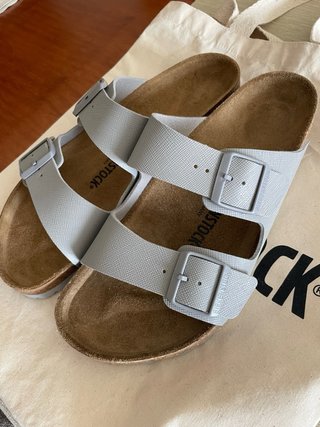 Sandalias Birkenstock Gris Plata Talla 42