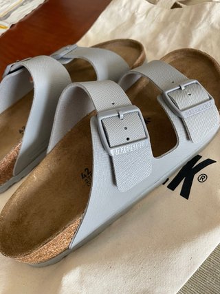 Sandalias Birkenstock Gris Plata Talla 42