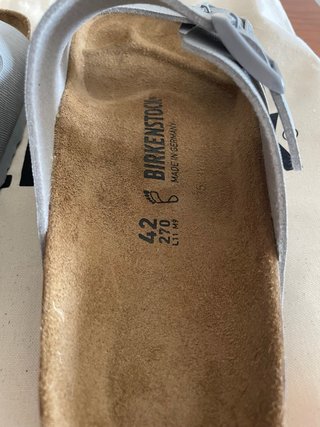 Sandalias Birkenstock Gris Plata Talla 42