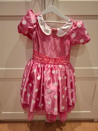 Vestido y complementos Minnie Mouse.Talla 5-6 años