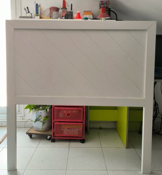 Cabecero 90-105cm Madera Blanco