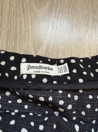 Stradivarius Black & White Polka Dot Skort