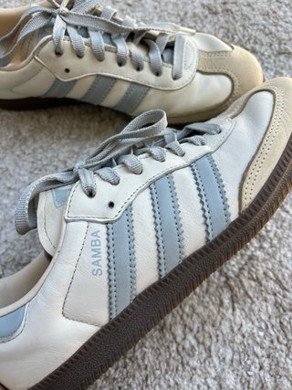Adidas Samba Mujer Talla 40 Crema/Azul
