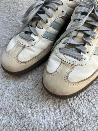 Adidas Samba Mujer Talla 40 Crema/Azul