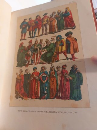 Historia del Arte Grabados color  moda El Traje