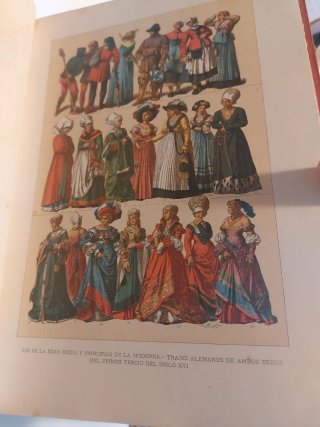 Historia del Arte Grabados color  moda El Traje