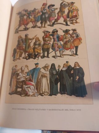 Historia del Arte Grabados color  moda El Traje