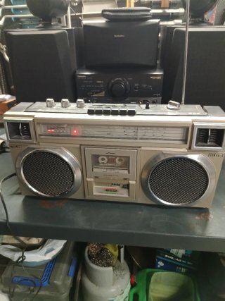 Radio Cassette Crown Beige/Plata
