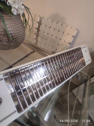 Calefactor FM Blanco y Plateado