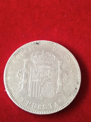 5 Pesetas Alfonso XIII 1898 plata