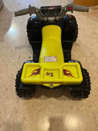 Coche Batería Infantil Quad Negro/Amarillo