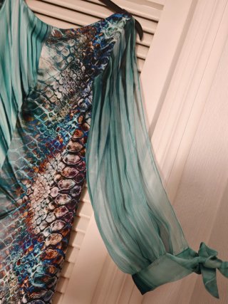 Vestido elegante estampado para evento