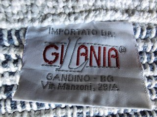 Tappeto cotone bianco azzurro 115x45cm