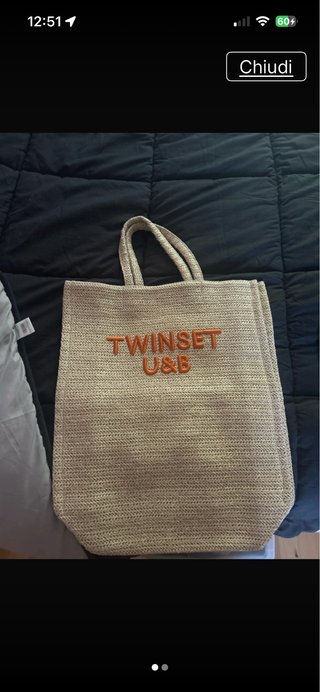 Borsa mare Twin Set beige bella grande