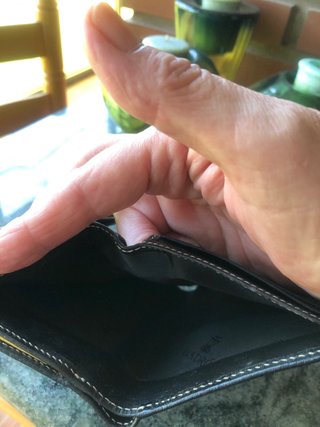 Monedero Billetero Piel Lladró Negro