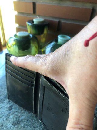 Monedero Billetero Piel Lladró Negro