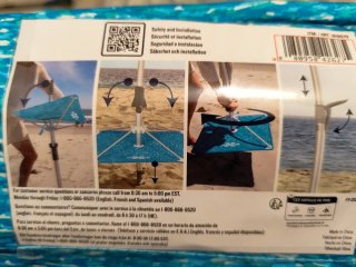 Sombrilla Playa Tommy Bahama Azul 2,3 mts