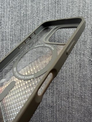 Funda Spigen MagSafe Transparente Gris