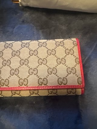 Billetera Gucci Beige y Roja