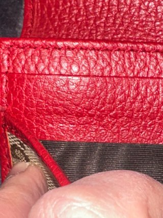 Billetera Gucci Beige y Roja