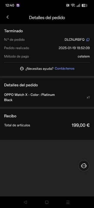 Oppo Watch X Negro