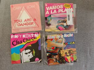 Lote 11 Vinilos Spaguetti disco 80s 7" 45 rpm