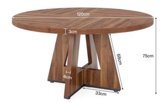 Mesa de comedor redonda de madera